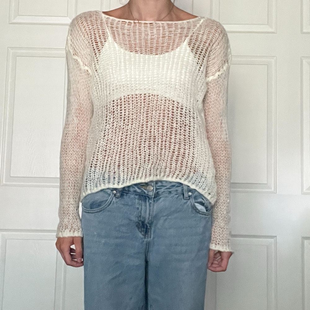 Brandy Melville Cream Knit Sweater